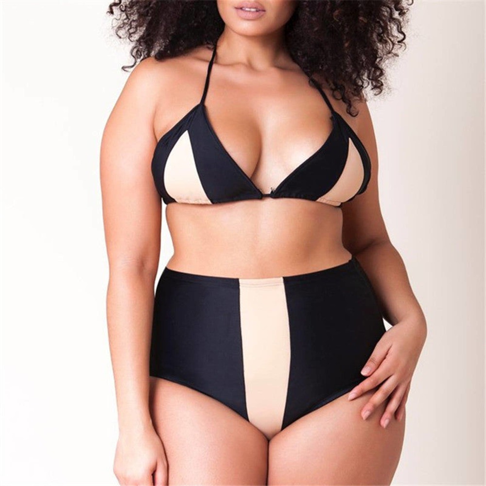 Women Plus Size High Waist Bikini